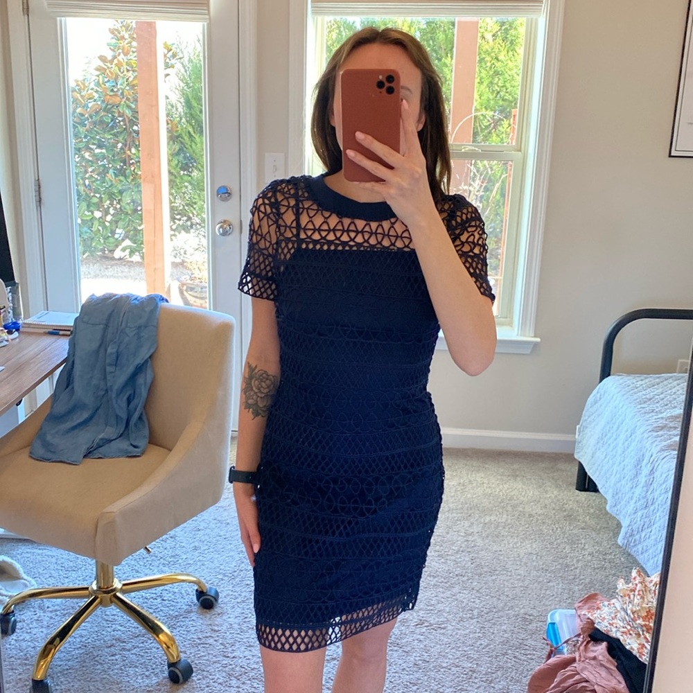 Crochet overlay dress - Picture 1 of 5